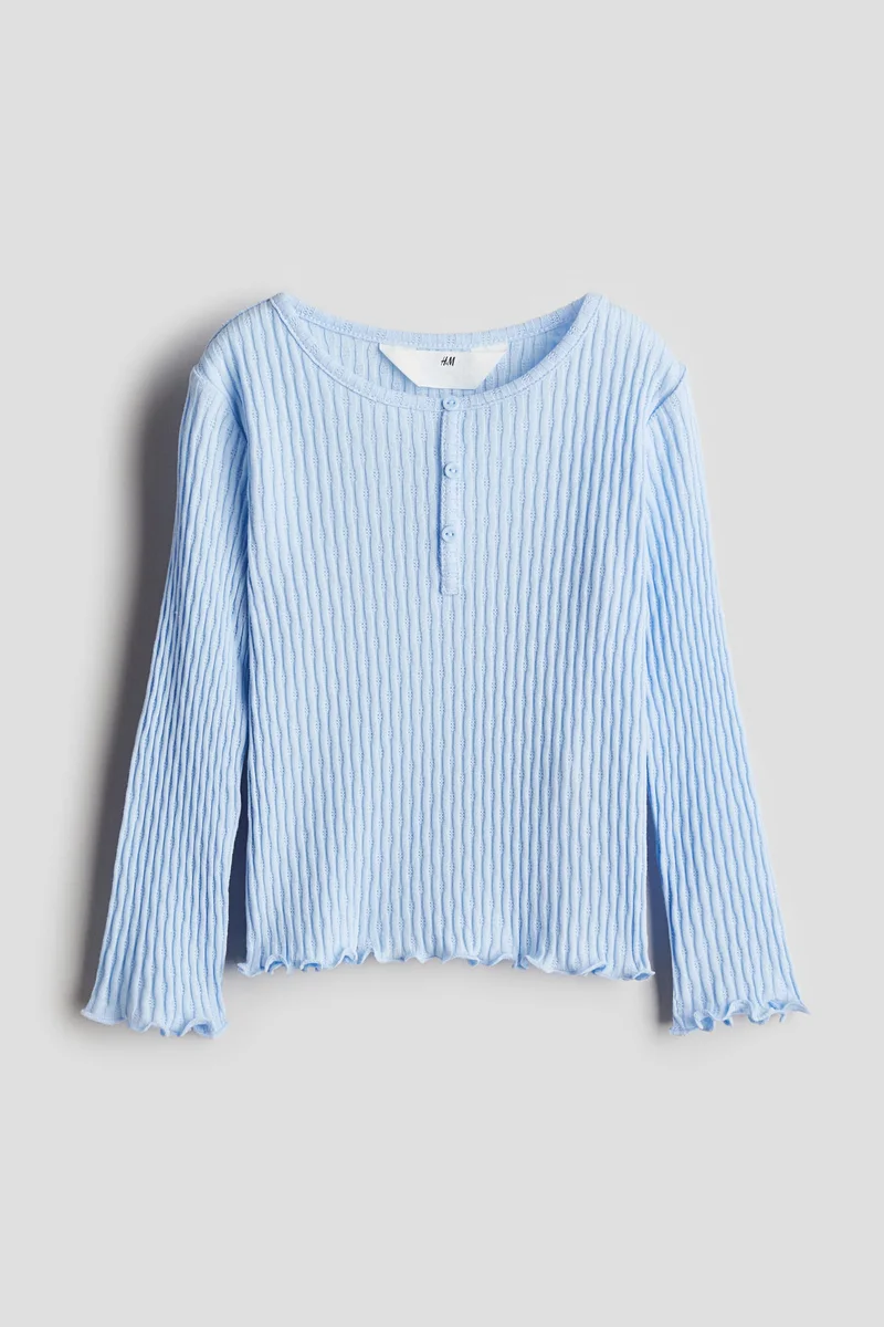 H&M Pointelle jersey top