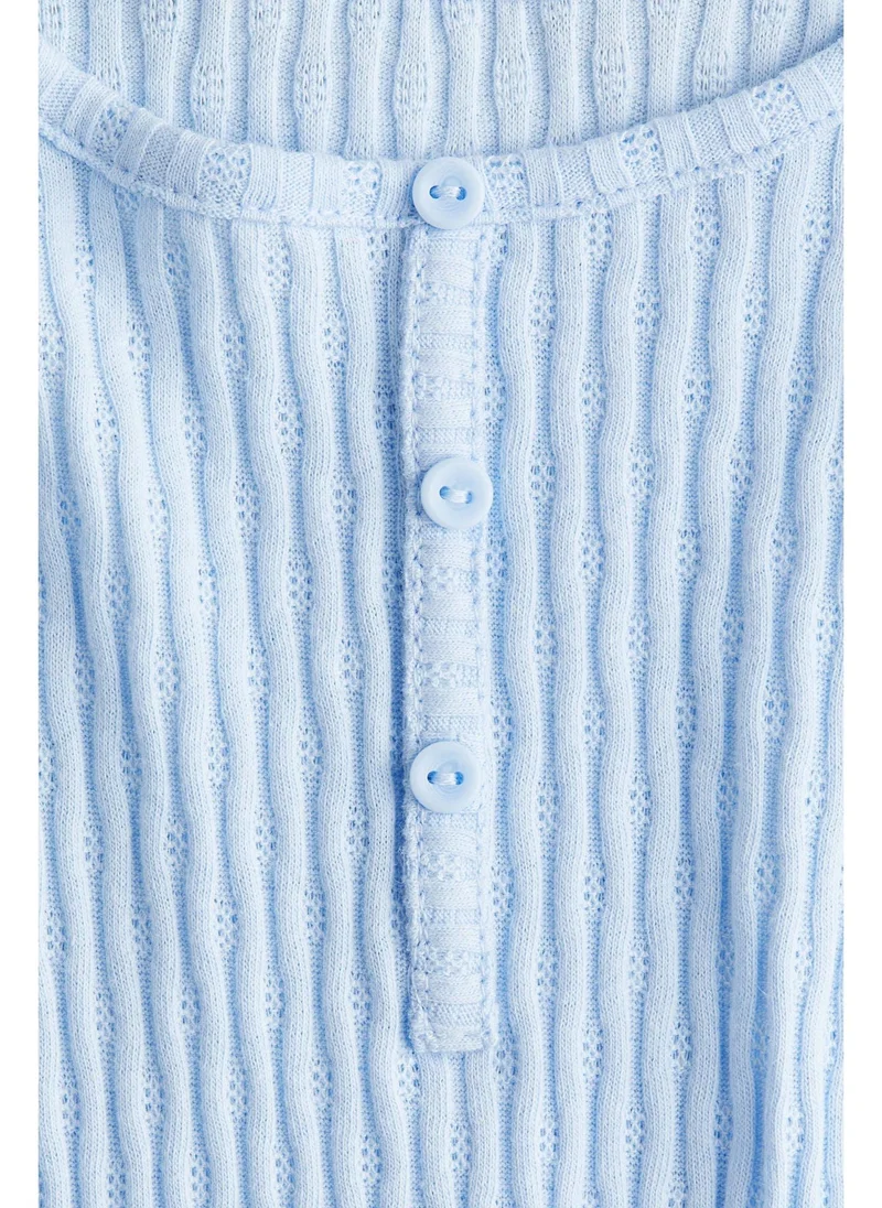 H&M Pointelle jersey top