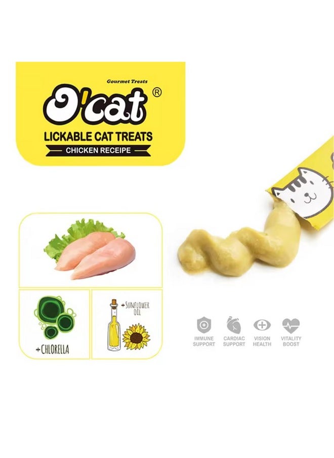 Lickable Cat Treat (Pack Of 2 X 5 Sticks) Real Chicken | All Life Stages Creamy Cat Treats | Rich Protein Low Fat | Premium Reward & Training Treat | Highly Digestible (120G) - pzsku/ZA1F9B9F845F610A6FC11Z/45/_/1728282186/a6c591a6-ff5b-4b67-affa-1561935abd34