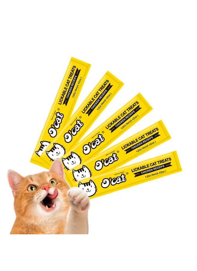 Lickable Cat Treat (Pack Of 2 X 5 Sticks) Real Chicken | All Life Stages Creamy Cat Treats | Rich Protein Low Fat | Premium Reward & Training Treat | Highly Digestible (120G) - pzsku/ZA1F9B9F845F610A6FC11Z/45/_/1728282490/043dced6-7f26-4acd-913e-26fcde25ee8a