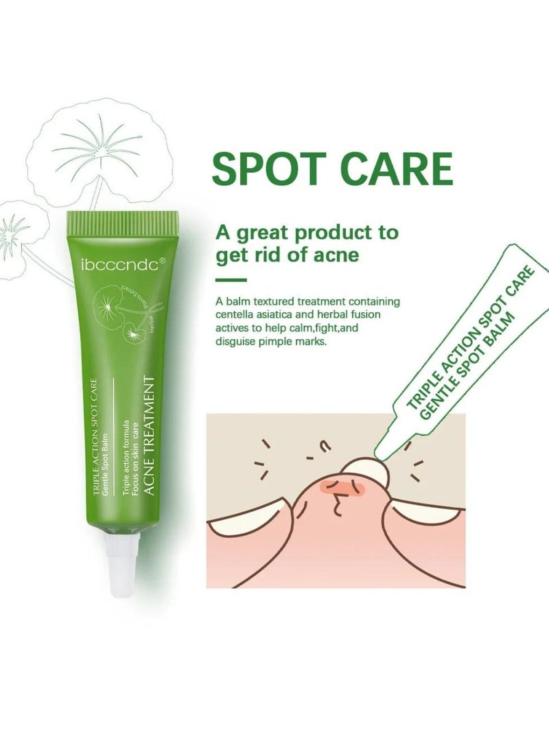 ibcccndc Acne Treatment Balm for Face Advanced Gel Acne Scar Spot Treatment for Face Gentle Skin Care for Acne Prone Skin Back Acne Treatment Shrink Pores Soothes Redness Non sticky 15g  - Image 3