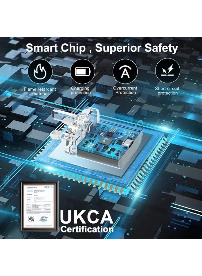ELTRAZONE For Samsung 45w Fast Charger Type C Samsung Super Fast Charger 45W with 5FT USB-C Cable*2pcs, Android Charger for Samsung Galaxy S23 Ultra/S23/S23+/S22/S22 Ultra/S22+/Note 10/20/S20 (white-2pcs Cable) - Image 3