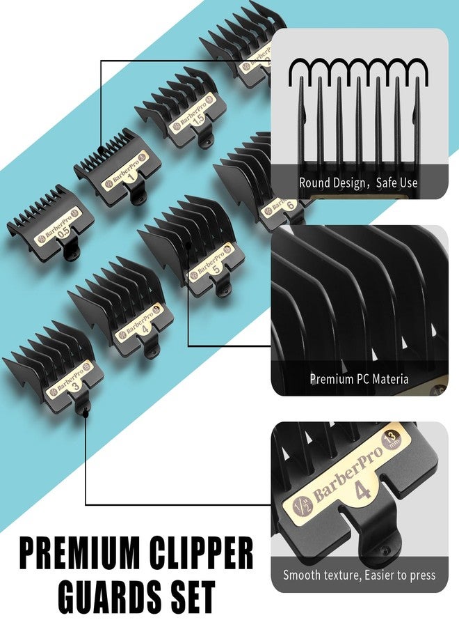 COSYONALL Clipper Replacement Guards for BabylissPRO Clippers Barberology FX870, FX880, FX825, and FX673 Clippers，Cutting Lengths 1/16”-3/4 ”,Black 8 Pack - Image 4