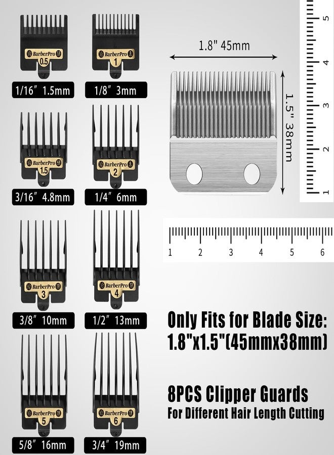 COSYONALL Clipper Replacement Guards for BabylissPRO Clippers Barberology FX870, FX880, FX825, and FX673 Clippers，Cutting Lengths 1/16”-3/4 ”,Black 8 Pack - Image 3