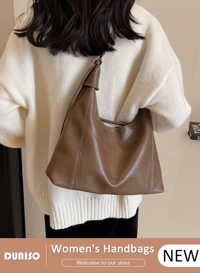 DUNISO Handbags for Women, PU Leather Crossbody Bag, Shoulder Bag for Adjustable Shoulder Strap, Large Capacity Portable Satchel, Fashion Shoulder Bag for Ladies - Image 1