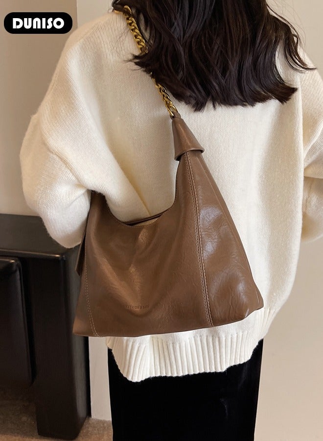 DUNISO Handbags for Women, PU Leather Crossbody Bag, Shoulder Bag for Adjustable Shoulder Strap, Large Capacity Portable Satchel, Fashion Shoulder Bag for Ladies - Image 3