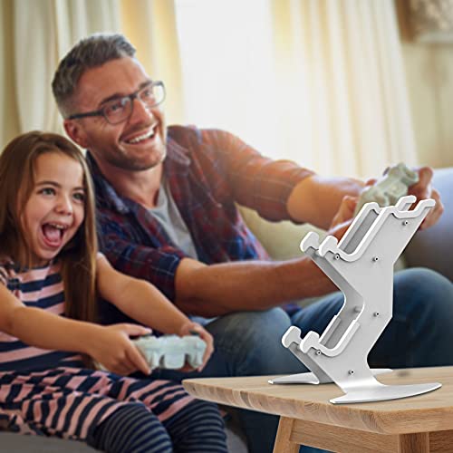 NBCP Controller Holder, Game Controller Headset Stand for Xbox Series X S/Xbox one / PS5 / PS4 / NS/PC/Headset, Aluminum Metal Headset Mount Universal Organizer for Video Game Accessories (White) - Image 2