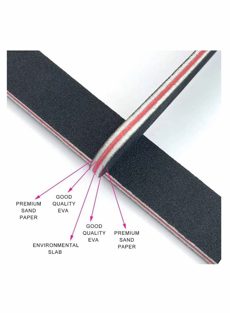 كاست ويف مجموعة مبردات الأظافر، 50 قطعة من مبردات الأظافر ذات الوجهين بحبيبات 100/180 للاستخدام الاحترافي في المنزل وفي الصالونات - Image 4