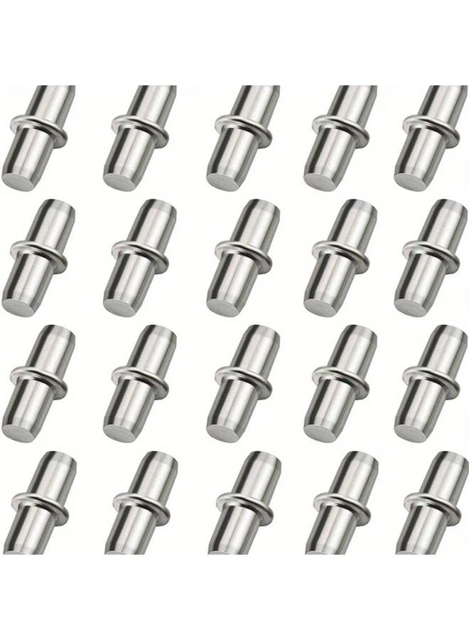 20pcs 5mm Nickel Plated Metal Rack Pins Sturdy Furniture Rack Support Brackets - Image 1