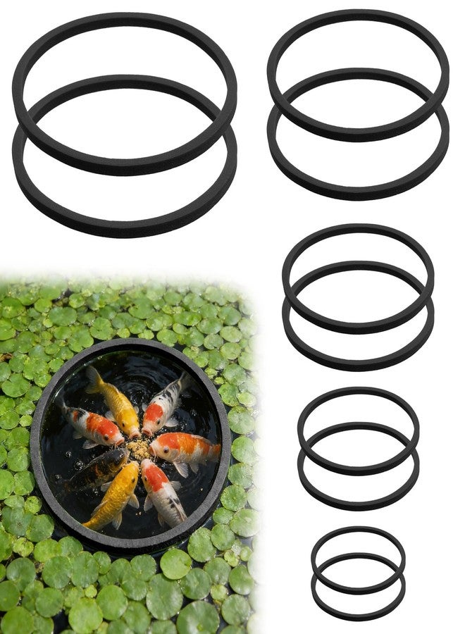 Yuomeaz 10 Pcs Fish Feeding Ring, 5 Sizes Aquarium Floating Plant Barrier, Round Floating Rings EVA Feeder Rings Float Plant Corral Fish Tank Accessories for Goldfish, Betta - Image 1