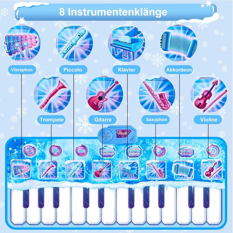 GuKKK Piano Mat, 1.6 m Long Dance Mat, 24 Buttons, Music Mat, Children's Toy Girls, 5 Play Modes, Keyboard Children's Dance Mat, Children's Toy for 3 4 5 6 7 8 9 10+ Boys and Girls - Image 4