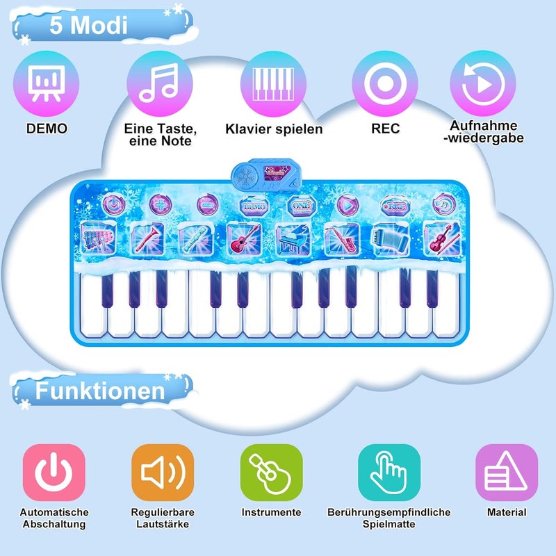 GuKKK Piano Mat, 1.6 m Long Dance Mat, 24 Buttons, Music Mat, Children's Toy Girls, 5 Play Modes, Keyboard Children's Dance Mat, Children's Toy for 3 4 5 6 7 8 9 10+ Boys and Girls - Image 5