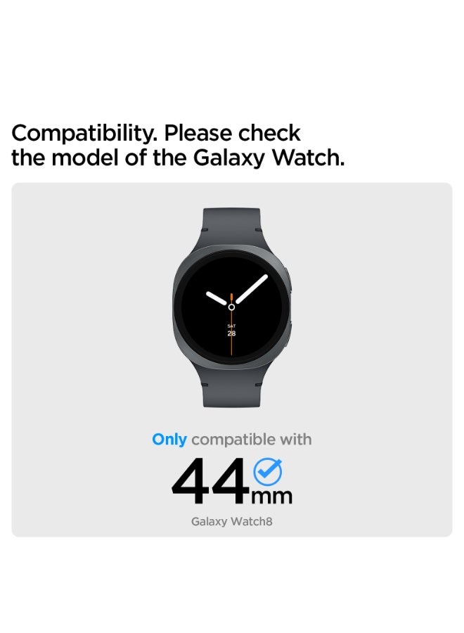 Spigen Bezel Tune (Pilot) for Samsung Galaxy Watch 8 44mm Bezel Ring Protector Adhesive Cover (2025) - Silver - Image 2