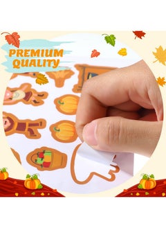 Civaner Civaner 32 Set Thanksgiving Craft for Kids Thanksgiving Sticker Scene Thanksgiving Party Supplies Turkey Pumpkin Acorns Maple Leaf Craft for Thanksgiving Native Americans Party Decorations Ornaments  - Image 3