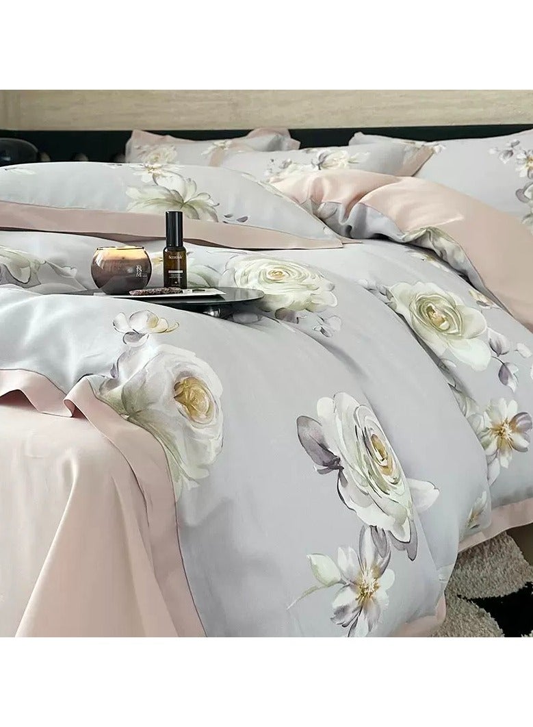 Duoduo home Light Luxury Tencel duvet cover set  , high quality king size ,with duvet cover 220*240cm, new model,4pcs set - Image 2