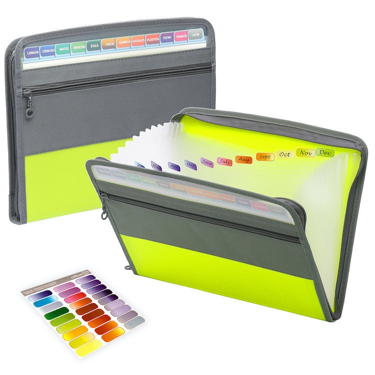 Explosive Zipper Organ Bag Folder Large Capacity Multi-Layer Folder A4 Storage Bag File Bag - Image 1