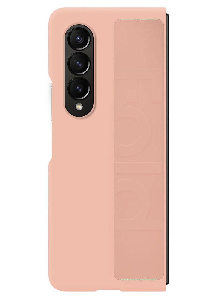 CATANES غطاء سامسونج جالكسي زد فولد 4 2022 من السيليكون الصلب مع حزام مضاد للسقوط باللون الوردي - Image 4