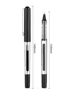 KASTWAVE Straight Liquid Gel Pen 12 Pcs 0.5mm Student Fountain Rollerball Fine Point Pens Extra Fine Point Pens Black Liquid Gel Ink Pen Set, for Writing Note Taking Signature Office Journaling  - Image 2