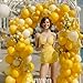 SUWEN Mustard Yellow Balloons 60Pcs12 inch Mustard Neon Light Yellow Latex Balloons for Sunflower Bee Birthday Bridal Shower Party Decorations - Image 2