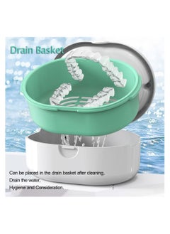 SYOSI Dentures Cup Case SYOSI Denture Cups for Soaking Dentures for Cleaning Household Office Travel Denture Cup Denture Bath Box Double Layer Dry and Wet Separation Portable False Teeth Container  - Image 5