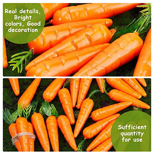 CHGCRAFT 30Pcs Mini Easter Decor Carrots Realistic Fake Fruit Lifelike Carrots Simulation for Floral Arrangements Easter Home Kitchen Display Decor, 0.55 Inch - Image 5