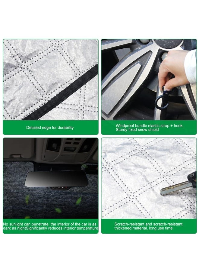 Car Windscreen Sun Shade – Front Window Protector for Summer Heat, UV Rays, Dust & Sand – All Weather Auto Sunshade Cover - Image 3