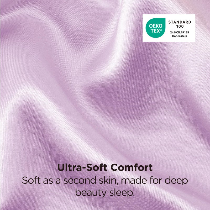 Bedsure King Size Satin Pillowcase Set of 2 - Lavender Silky Pillow Cases for Hair and Skin with Envelope Closure, Similar to Silk Pillow Cases, Gifts for Women Men, 20x36 Inches, 2pcs - Image 5