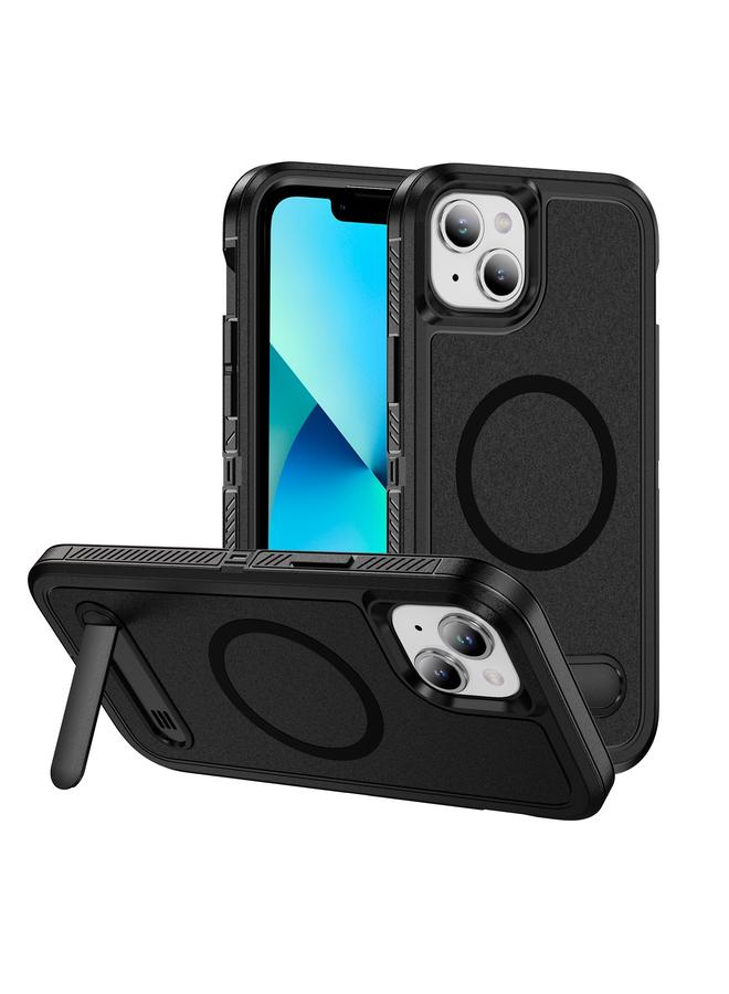 Zaboon Case For iPhone 13 Guard MagSafe Holder Matte PC Hybrid TPU Phone Case - Image 1