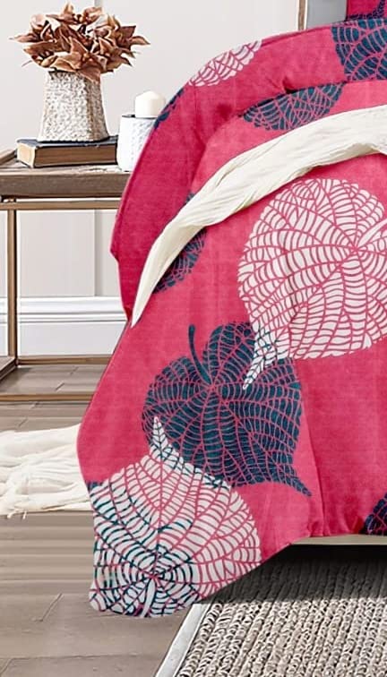 VAS COLLECTIONS VAS COLLECTION® All Weather Microfiber Comforter/Duvet/AC Quilt/Blanket - Reversible with Siliconised Filling - 200 GSM |Double - 220x240 cms (Pink & Green) - Image 3