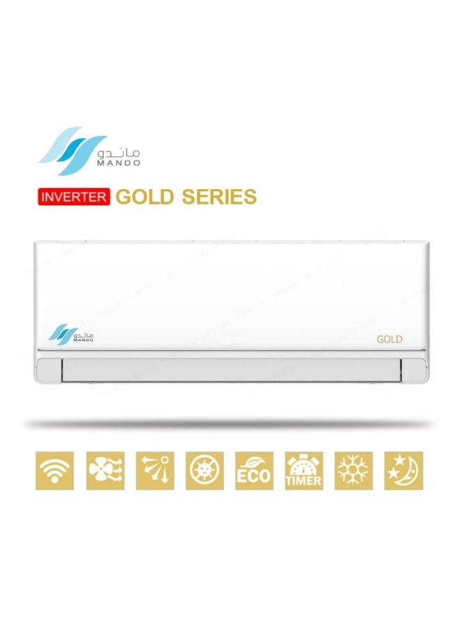 Mando Wall Mounted Split Air Conditioner 27400 BTU Gold Series – Inverter Technology, Heating & Cooling, WiFi Smart Control, Self-Cleaning Filter, Energy Efficient Split AC for Home & Office, Ultra-Quiet Operation - Image 1
