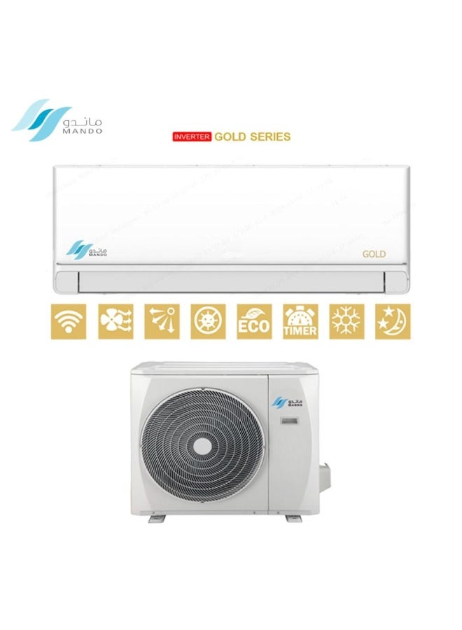 Mando Wall Mounted Split Air Conditioner 27400 BTU Gold Series – Inverter Technology, Heating & Cooling, WiFi Smart Control, Self-Cleaning Filter, Energy Efficient Split AC for Home & Office, Ultra-Quiet Operation - Image 3