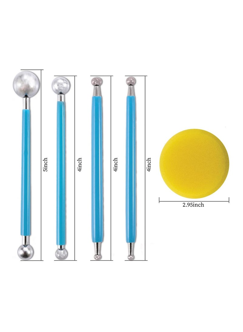 KASTWAVE 24pcs Polymer Clay Carving Tools, Pottery Tools for Adults, Kids and Beginners, Wooden Handle Ceramic Sculpture Carving Kit for Petroglyphs - Image 3