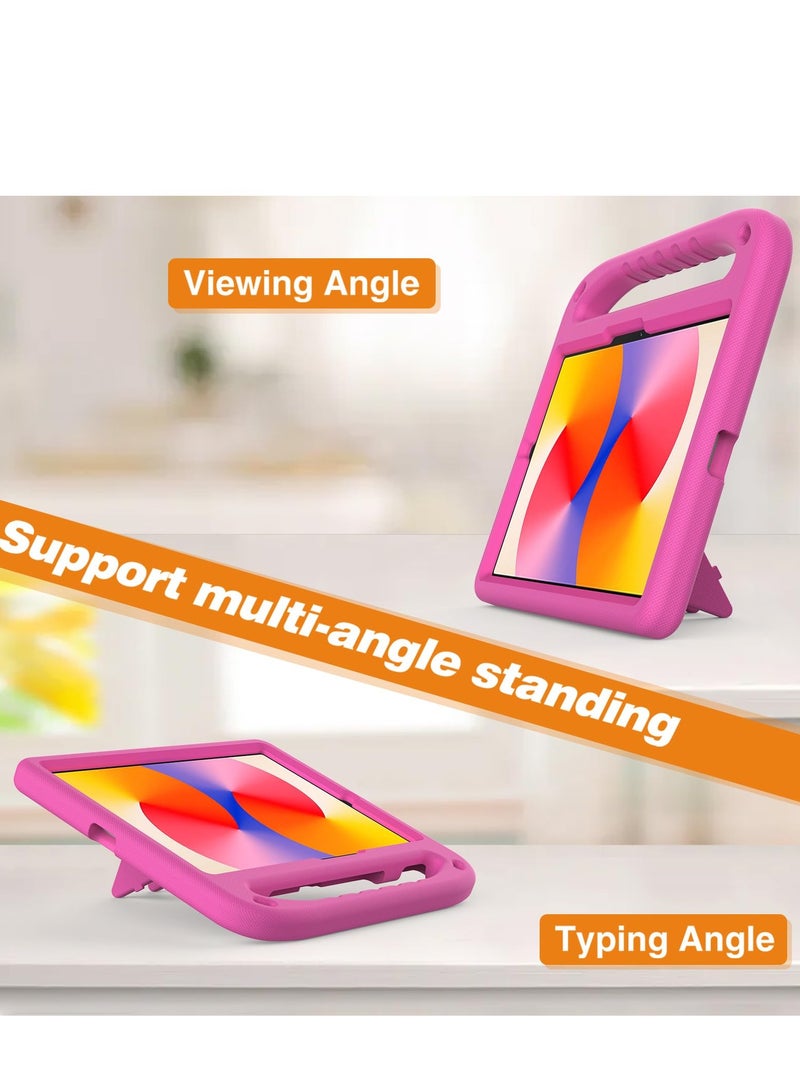 Kids Case For Huawei MatePad SE 11-Inch (2024) EVA Foam Lightweight Shockproof Duarable Tablet Cover with Handle Stand Case For Children Firendly (Pink) - Image 4