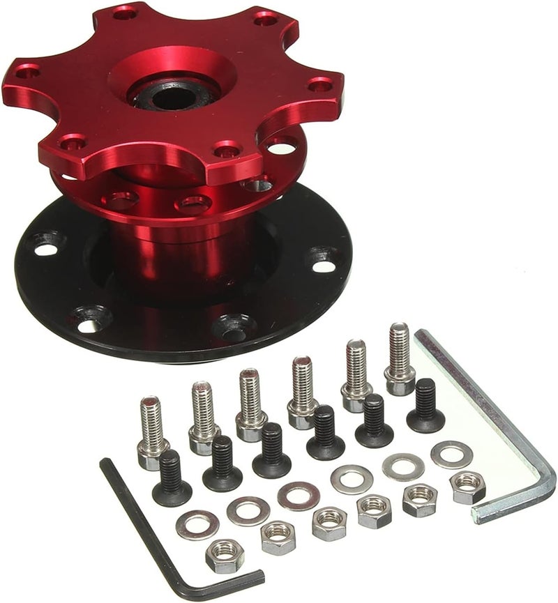 QASULER Universal Aluminum Steering Wheel Quick Release Hub - Image 1