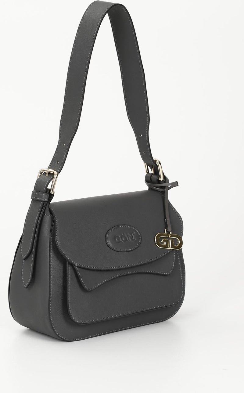 Gönderi(r) Gön Platinum Genuine Leather Small Size Women's Shoulder Bag K8365  - Image 3