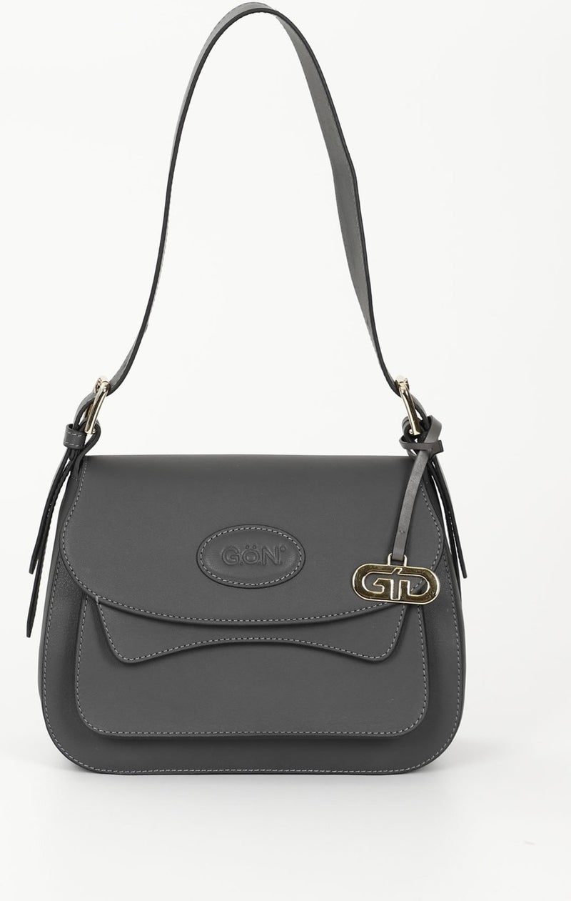 Gönderi(r) Gön Platinum Genuine Leather Small Size Women's Shoulder Bag K8365  - Image 2