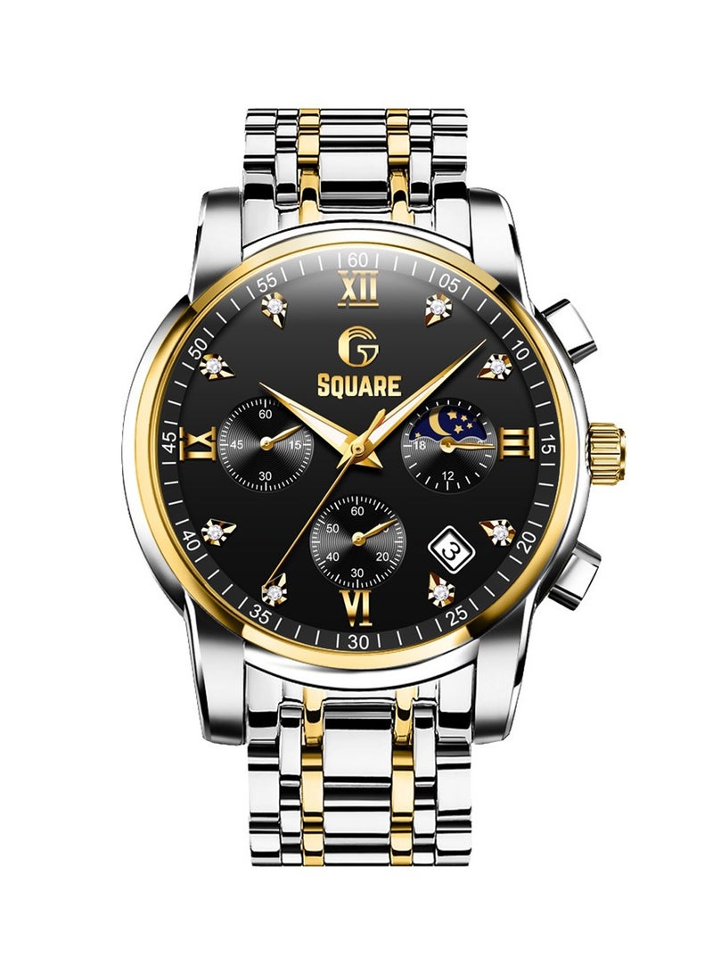 Gsquare Men’s Analog Quartz Two tone Stainless Steel Watch – Model 2858 - Image 1