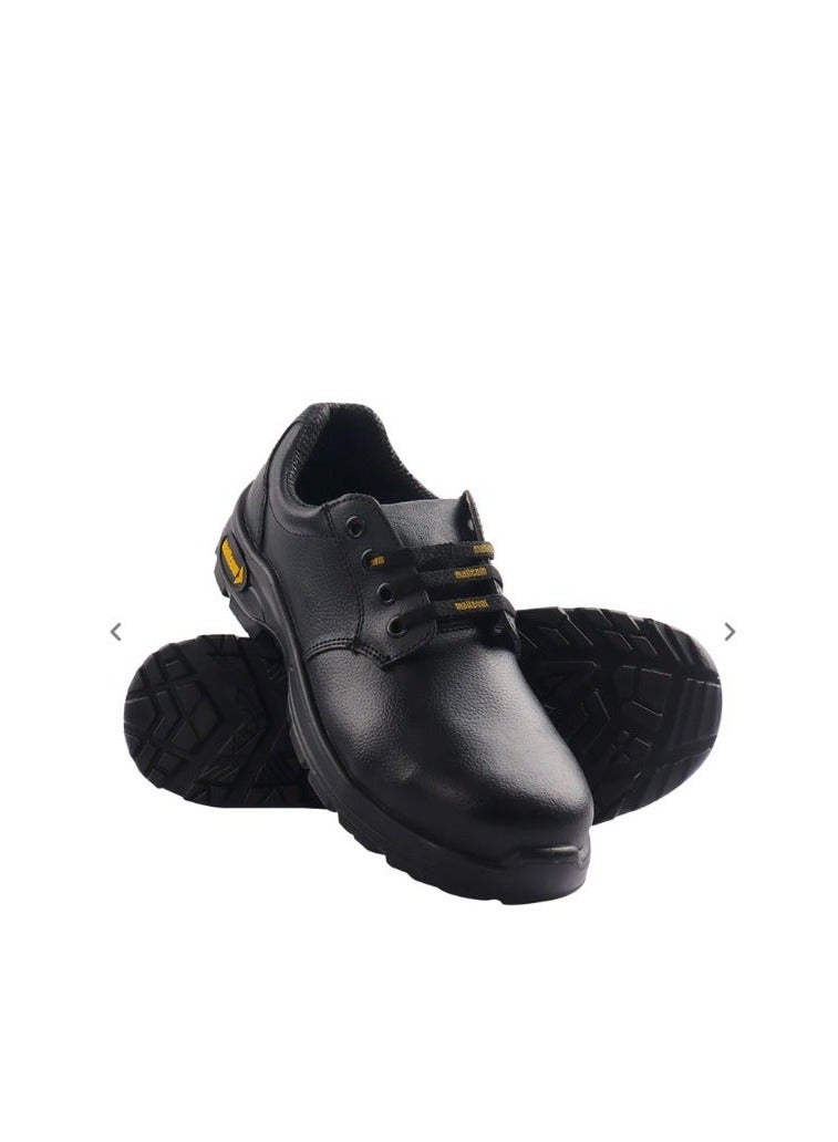 Mallcom Doxle S1P Rugged Safety Shoes – Steel Toe & Anti-Penetration Sole – Low Ankle Industrial Work Boots, Black (Size 10 UK / 44 EU)