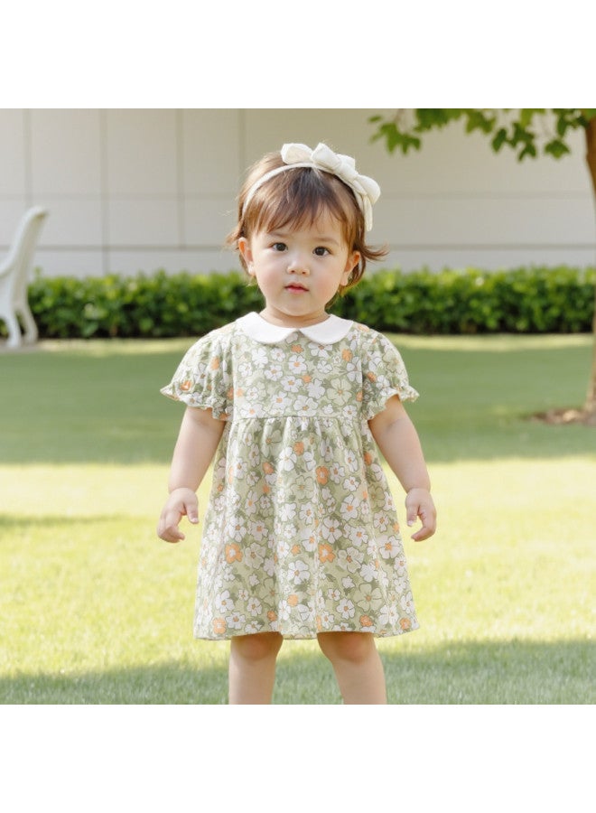 Doxiluka newborn Baby Girl Dresses - Summer Romper With Floral Print, Sweet Princess Outfit For Infants - Image 2