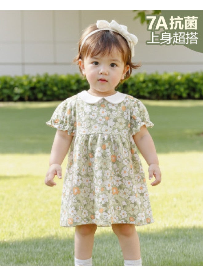 Doxiluka newborn Baby Girl Dresses - Summer Romper With Floral Print, Sweet Princess Outfit For Infants - Image 1