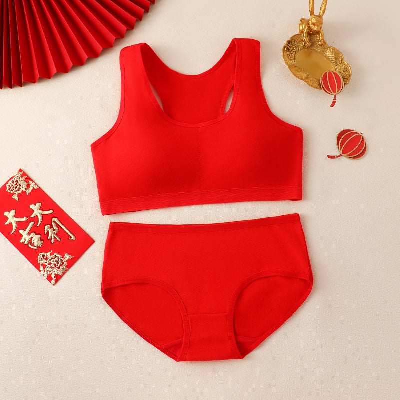 Girls Cotton Training Bra Vest Sports suit - Image 1