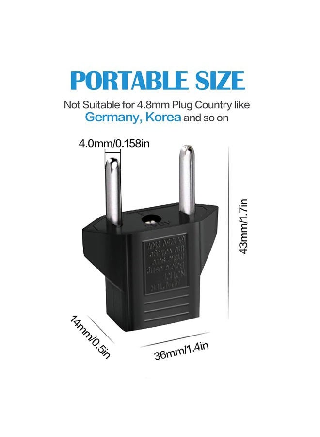 Inovat 8 PCS American USA to European Outlet Plug Adapter - Image 2