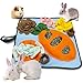 Adpartner Rabbit Foraging Mat Bunny Toys 20x20 Rabbit Snuffle Mat Interactive Feeding Game Washable Bunny Hay Feeder Treat Dispenser Foraging Toys for Rabbits Guinea Pigs Chinchillas Ferrets - Image 3