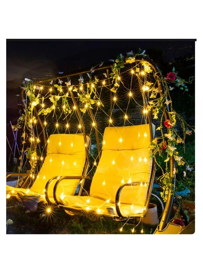 ستارة شبكية مضيئة بلون اصفر ورم 120 ليد - Image 3