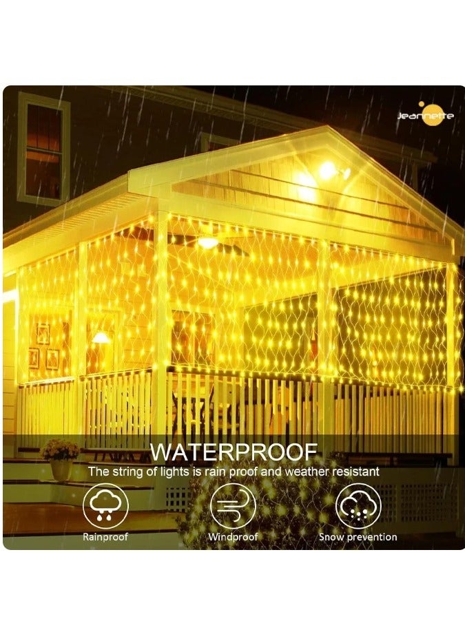 ستارة شبكية مضيئة بلون اصفر ورم 120 ليد - Image 4