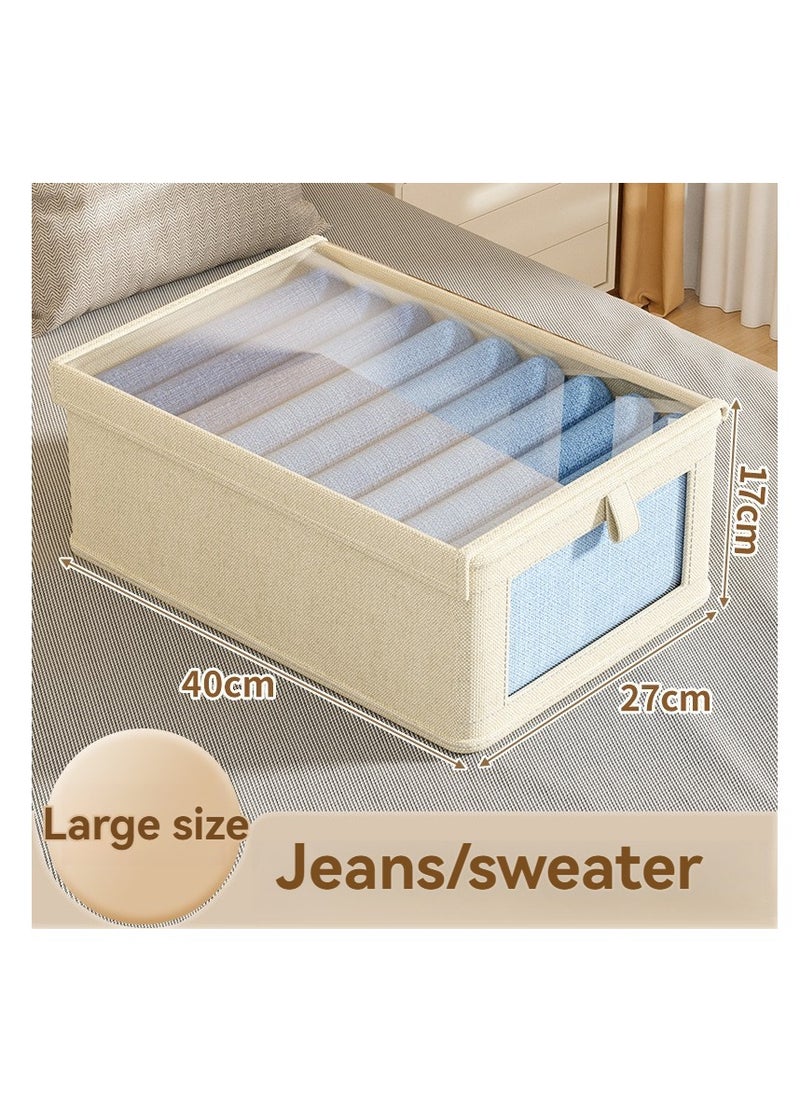 Set of 2 Wardrobe Storage Organiser, Foldable Closet Clothes Organiser Fabric Storage Boxes ,40*27*17CM,size L - pzsku/ZA1FB32F0E5394DF3A9B2Z/45/_/1714113971/b301c605-47bf-42a0-8c88-08aa1a4f90dc