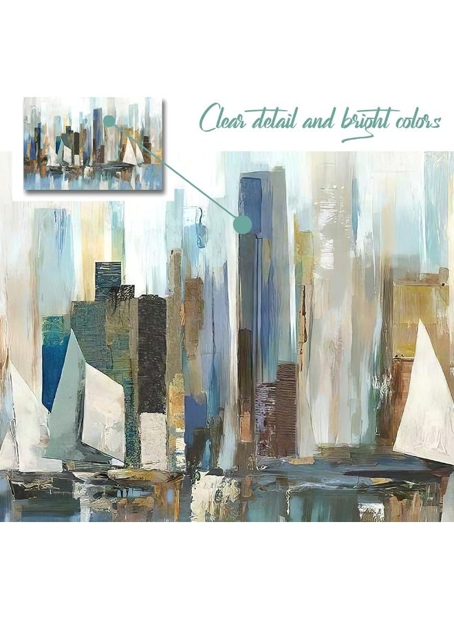 gaosoul Canvas Wall Art Abstract New York Cityscape Art Paintings - Image 3
