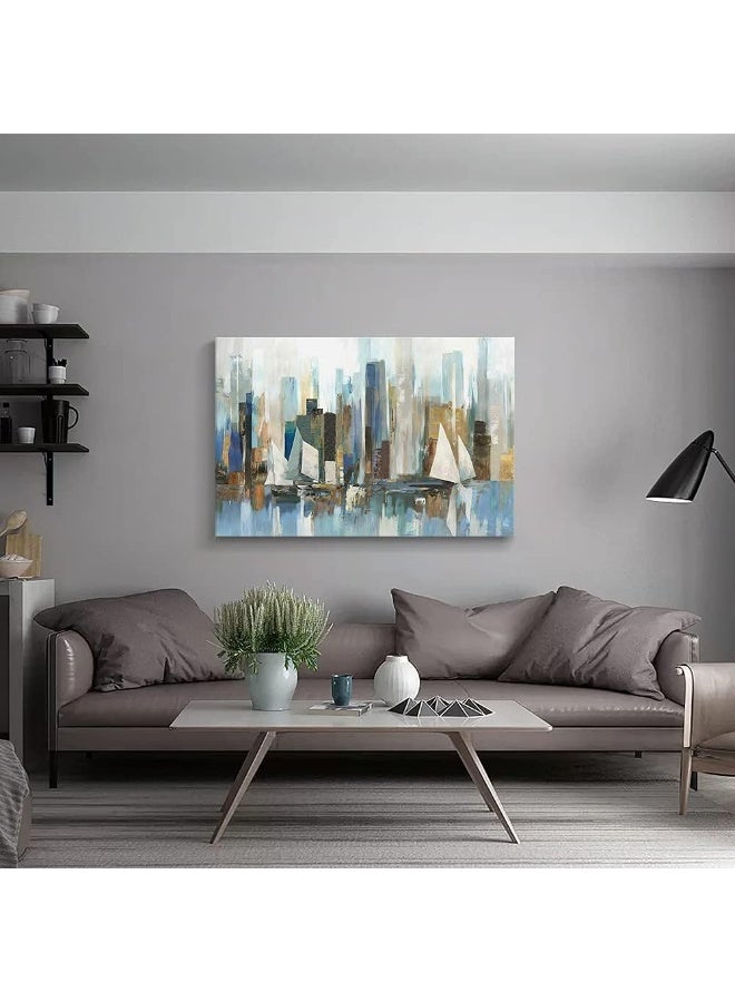 gaosoul Canvas Wall Art Abstract New York Cityscape Art Paintings - Image 4