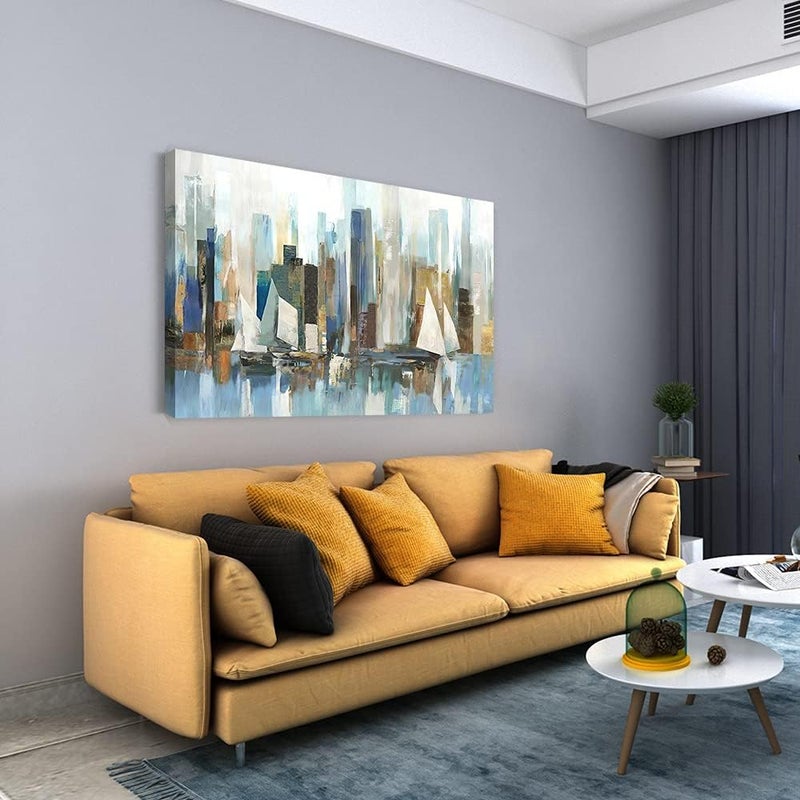 gaosoul Canvas Wall Art Abstract New York Cityscape Art Paintings - Image 5