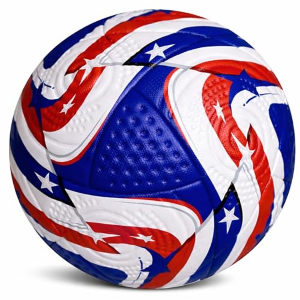 Football Soccer Ball Official Size 5 Thermal Bonded Durable Official Match Weight PU Leather Professional Champions League 2025 Edition with Air